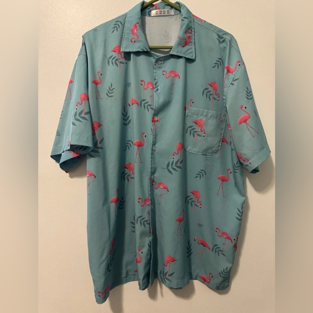 Flamingo Print Men's Shirt